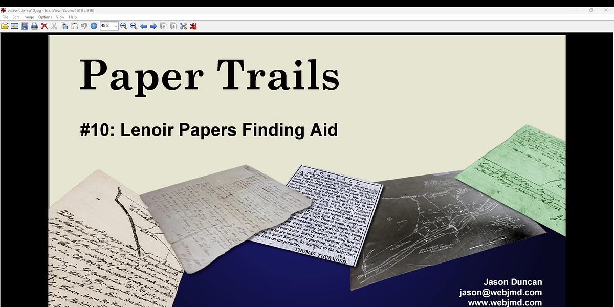 Lenoir Family Papers - Finding Aid - Jason Duncan - webjmd