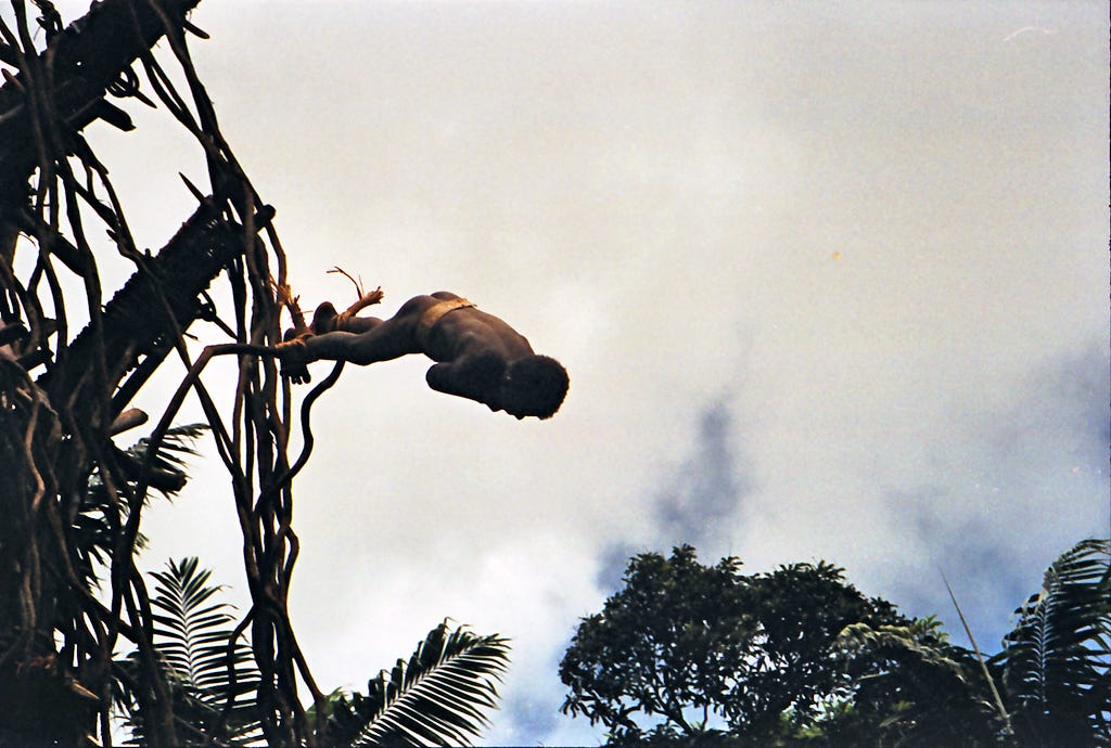 land diver lelaving the platform