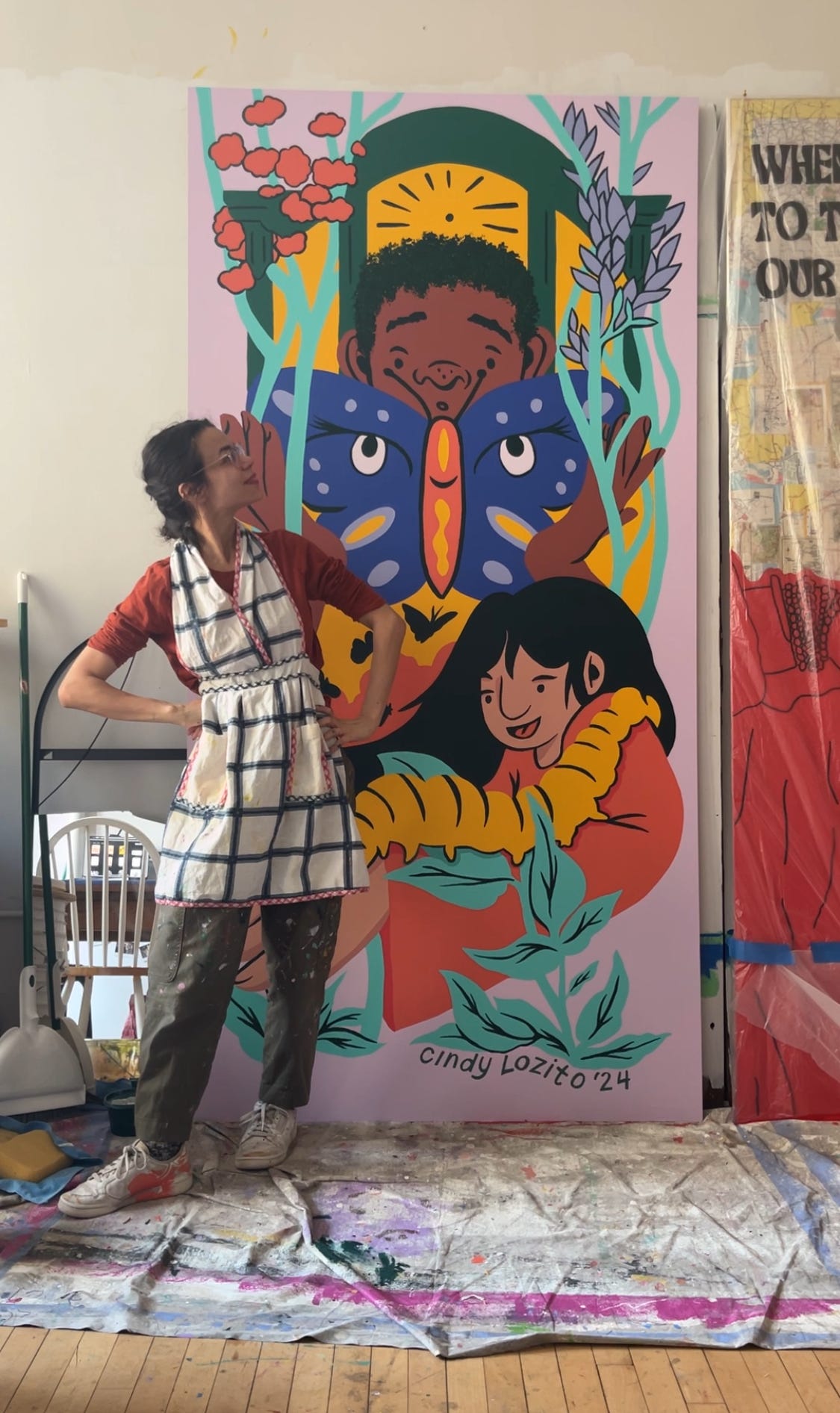 Me on the day I completed the mural at Bok. You can see the fabulous Symone Salib’s mural peeking to the right Me on the day I completed the mural at Bok. You can see the fabulous Symone Salib’s mural peeking to the right