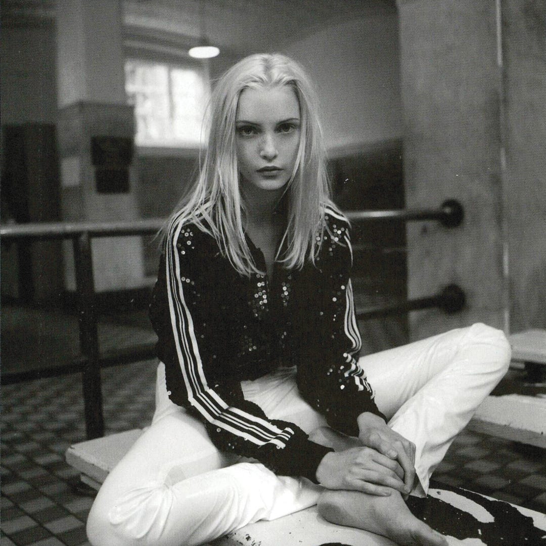 vogue italia january 1994 ginnico steven meisel black white adidas