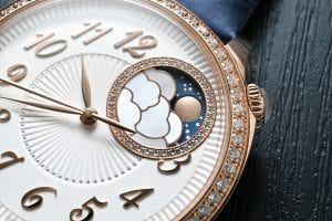 Vacheron Constantin Égérie moonphase close up macro
