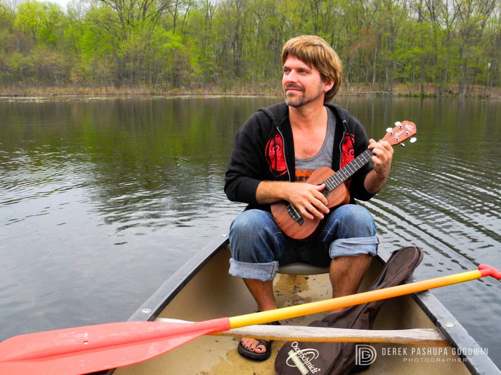 Pashupa on a rowboat at Omega Pashupa on a rowboat at Omega