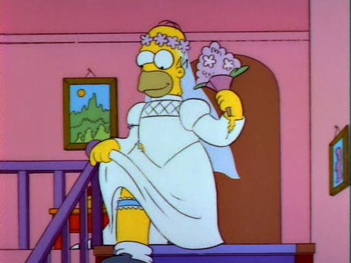 Homer Simpson Wedding Dress meme