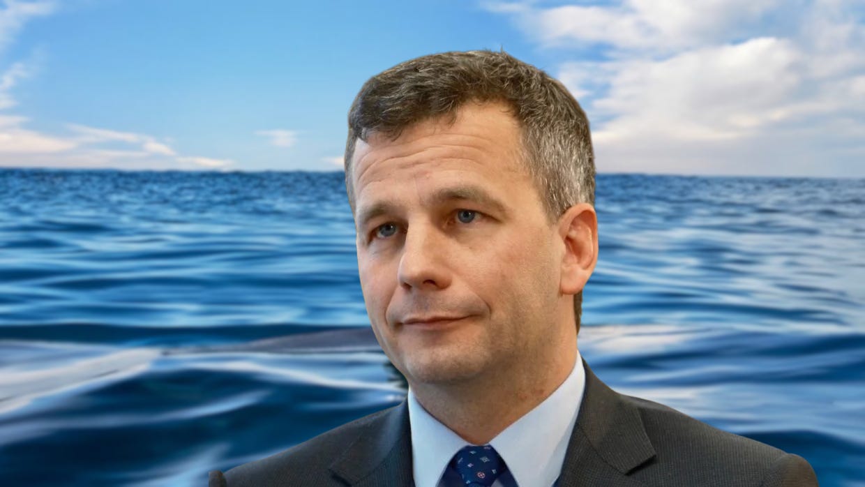 David Seymour standing in front of the sea.