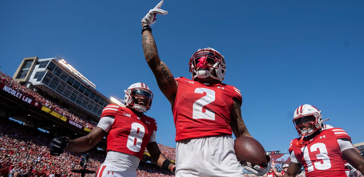 Wisconsin slot receiver Trech Kekahuna