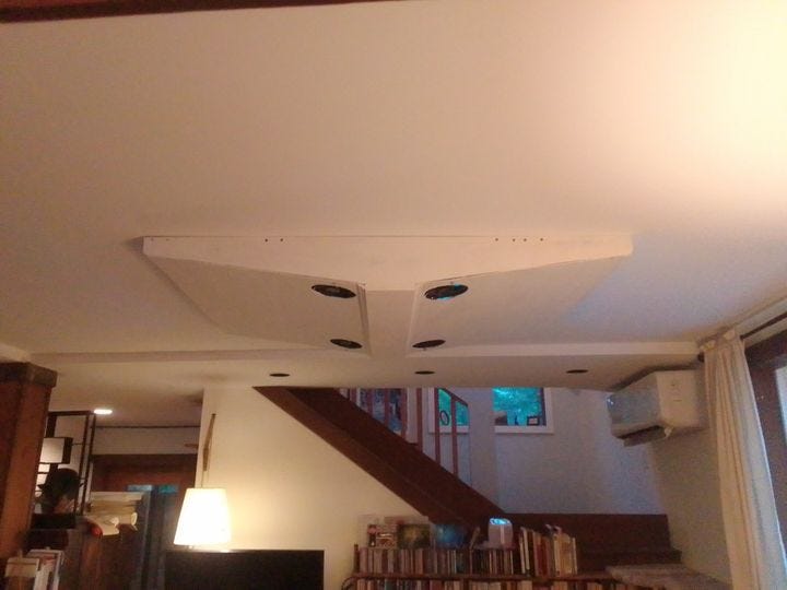 Photo of upper room UV box in place