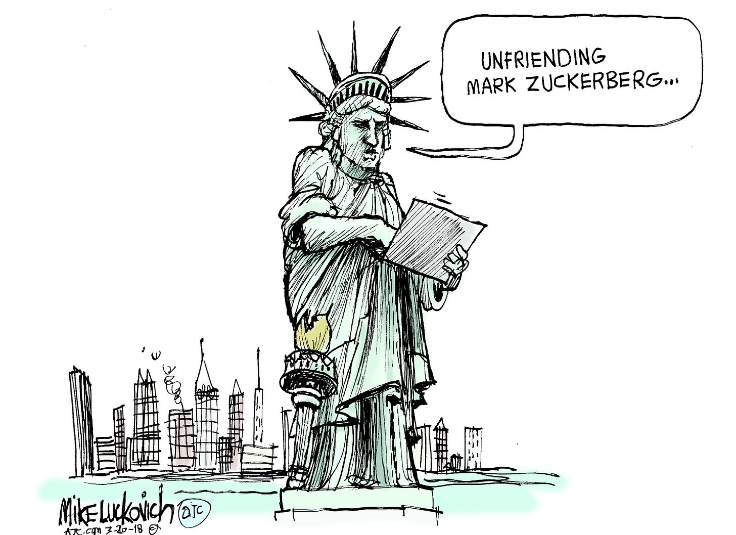 Political cartoon U.S. Facebook data harvesting national security | The Week