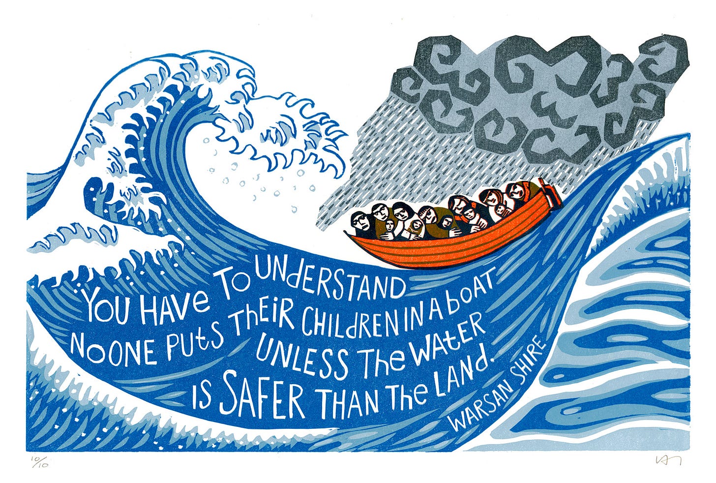 Prints by Katherine Anteney:A Great Wave Prints by Katherine Anteney:A Great Wave