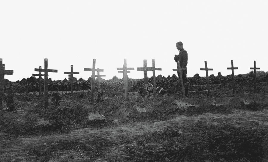 Soldier In Battlefield Cemetery - WW1 France 1918 Photograph by War Is Hell  Store - Fine Art America