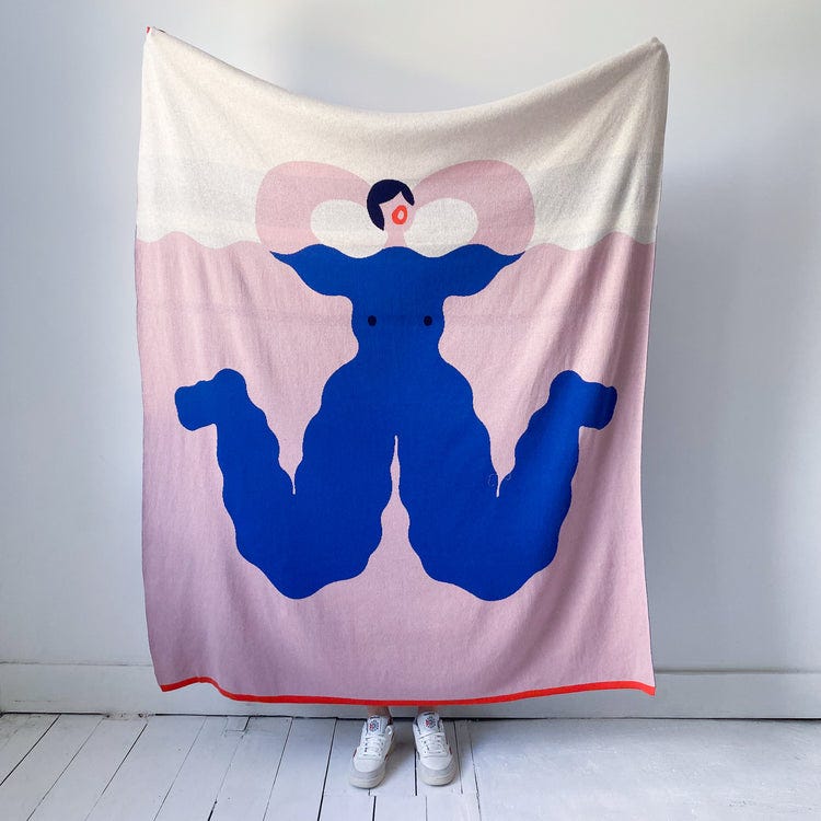 Sophie Home x Gaia Stella Throw: Swimming Nude