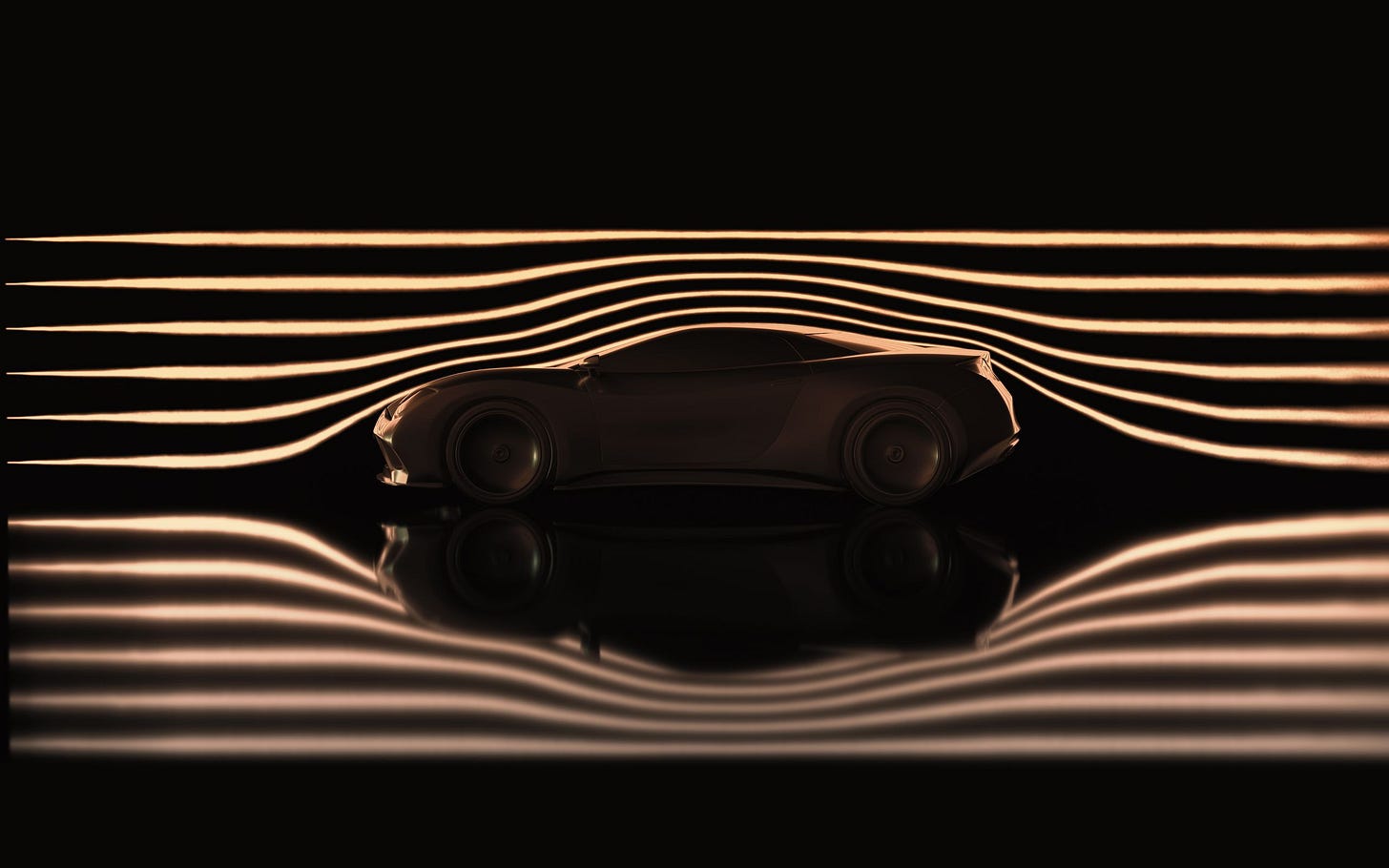 Aerodynamic Wind Tunnel Sports Car Concept Aerodynamic Wind Tunnel Sports Car Concept