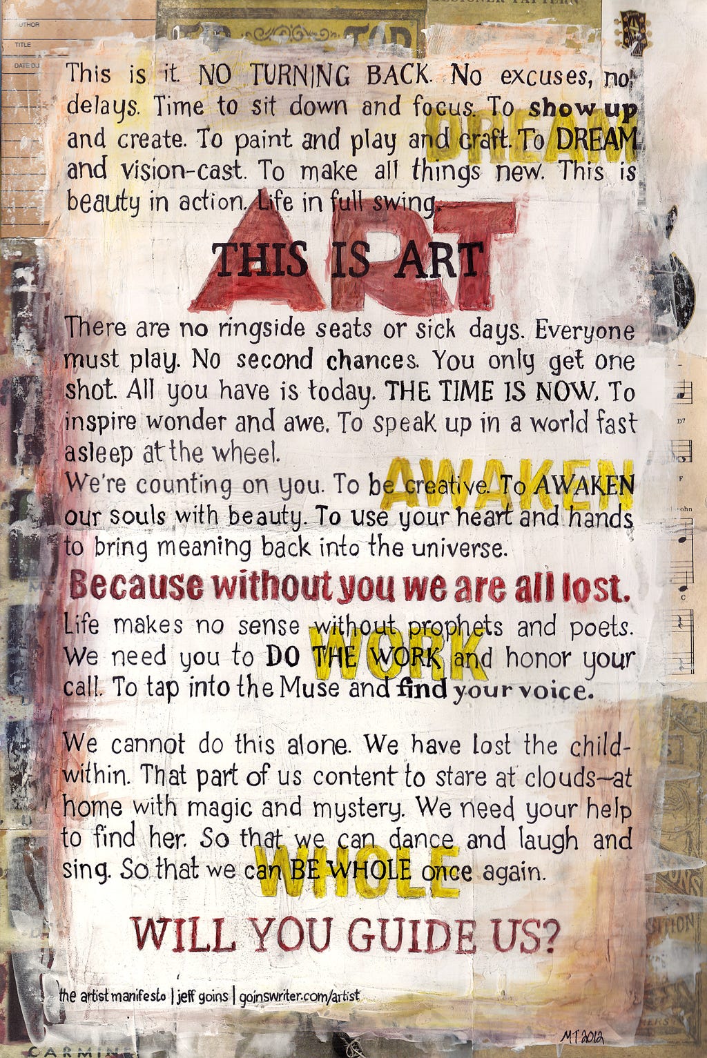 Artist Manifesto Artist Manifesto