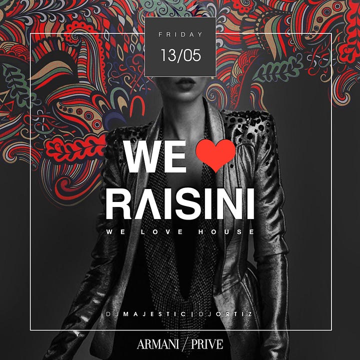 Event flyers of Raisini Records