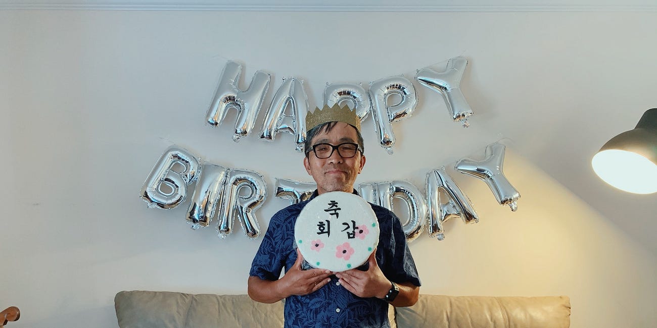 It's 아빠's 64th Birthday this Sunday.
