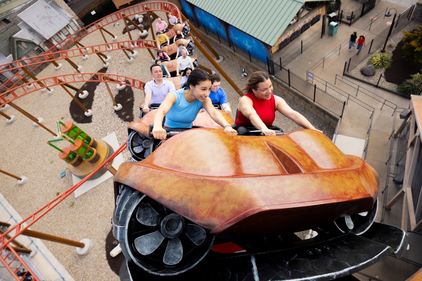 Six Flags New England Quantum Accelerator hill