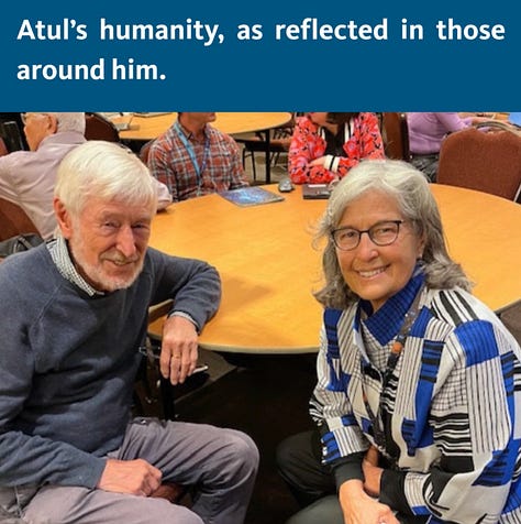 Images of colleagues interacting, smiling.
