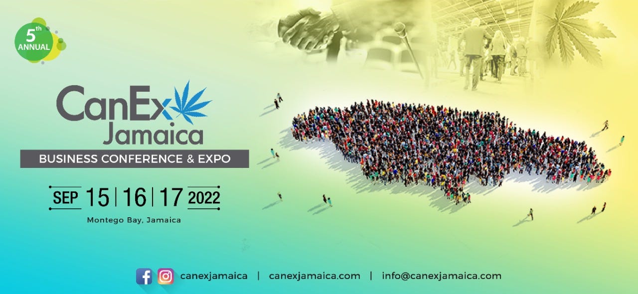 A flyer for the CanEx Conference in Jamaica, happening September 15th-17th