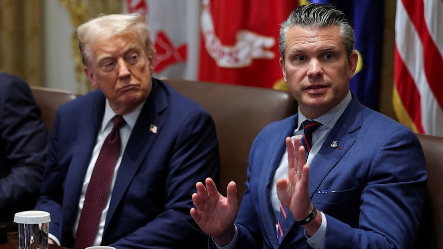 Donald Trump says he will tell US military leaders 'we love them' after  Pete Hegseth summoned them for a meeting - ABC News