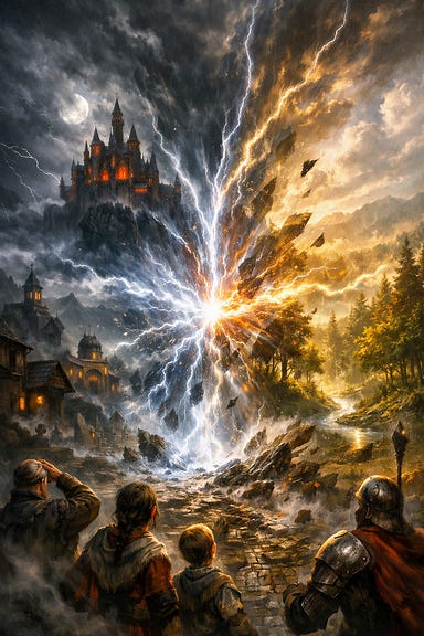 Merging of realities between the Valley of Barovia and the Radlebb Woods