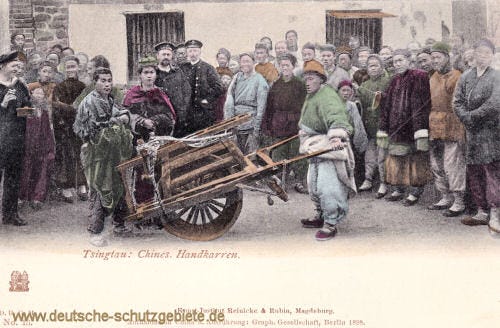 Kiautschou, Tsingtau, Chinesische Handkarren Kiautschou, Tsingtau, Chinesische Handkarren