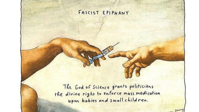 Anti-vaccination cartoon by Michael Leunig compares mandatory jabs to ...