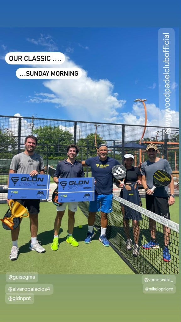 GLDN PNT sponsored padel tournament