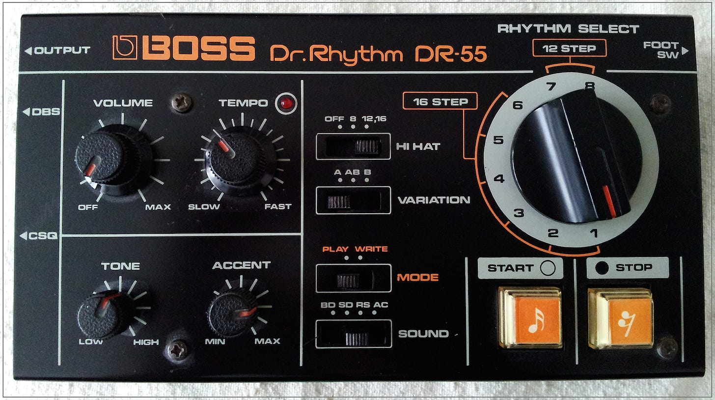 DJ機材 BOSS DR-55 Dr.Rhythm The BOSS DR-55 Dr. Rhythm Drum Machine - by Gino Sorcinelli