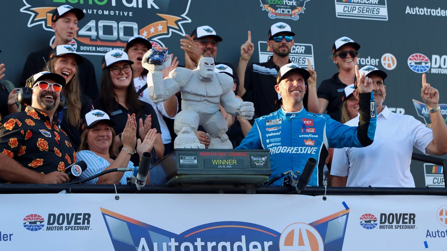 Denny Hamlin wins the Autotrader EchoPark Automotive 400 at Dover Motor Speedway Denny Hamlin wins the Autotrader EchoPark Automotive 400 at Dover Motor Speedway