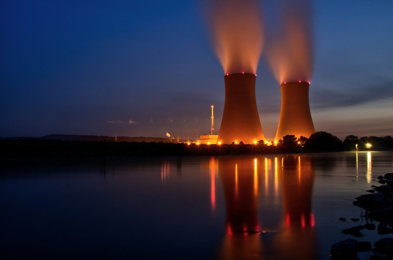 A typical nuclear power plant, like you’d see here or in The Simpsons, is roughly 1GW. Meta is asking for 4 GW. A typical nuclear power plant, like you’d see here or in The Simpsons, is roughly 1GW. Meta is asking for 4 GW.