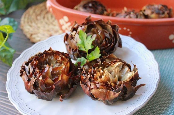 Alcachofas al horno