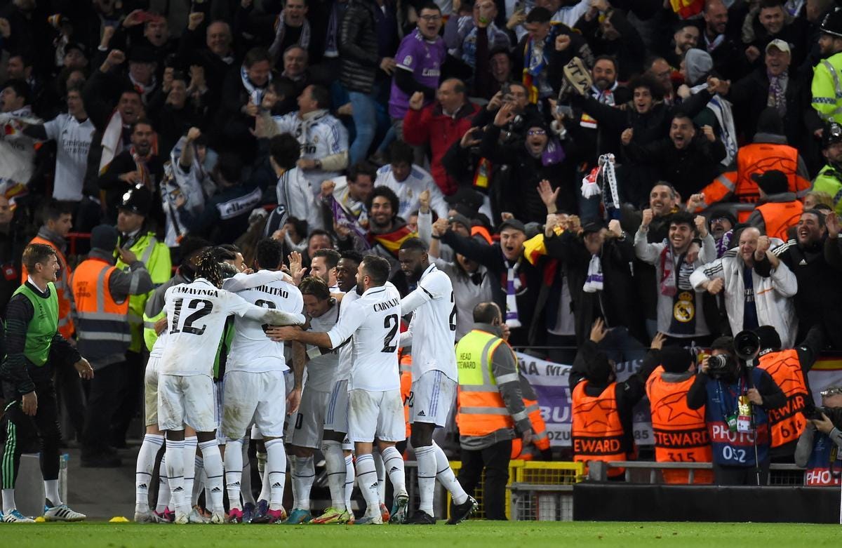 Liverpool-Real Madrid (2-5) | Resumen y goles del partido de ida de los  octavos de final de la Champions League