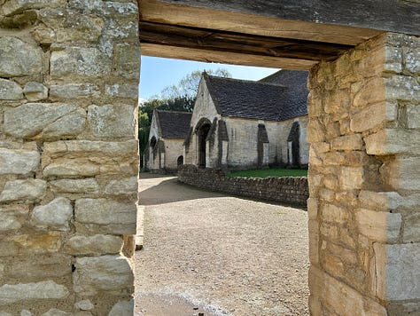 The Tithe Barn Bradford-on-Avon Wiltshire. Viewed from the front, the rear and through a gateway. Images: Roland’s Travels 