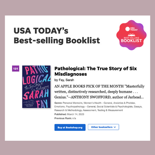 Bestseller list memoir and a woman holding a book