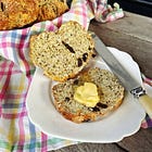 it's time to stop for elevenses + oat, raisin and tea soda buns