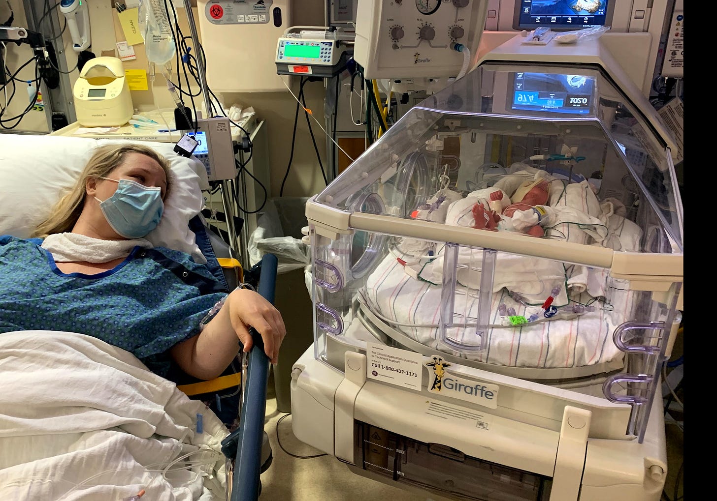 premature baby in NICU isolette at 2 pounds 10 ounces premature baby in NICU isolette at 2 pounds 10 ounces