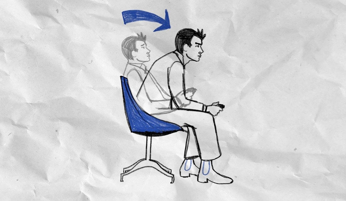 Leaning Forward In Chair Diagram | Know Your Meme