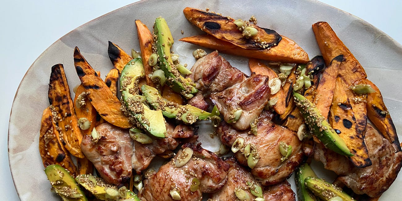 Chicken & sweet potatoes with shooting stars