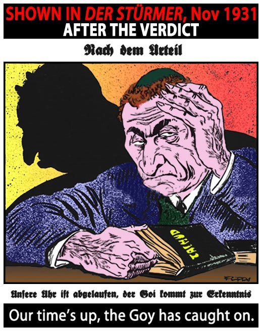 Der Stürmer cartoons colorized for 1931-1935