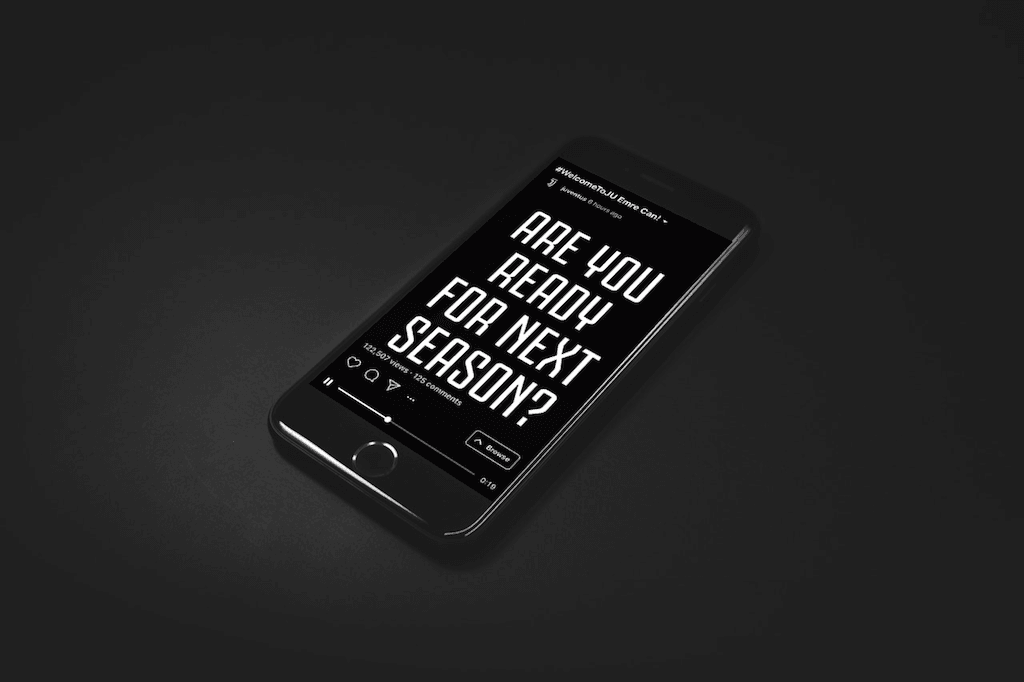 Mockup of Juventus' IGTV channel Mockup of Juventus' IGTV channel