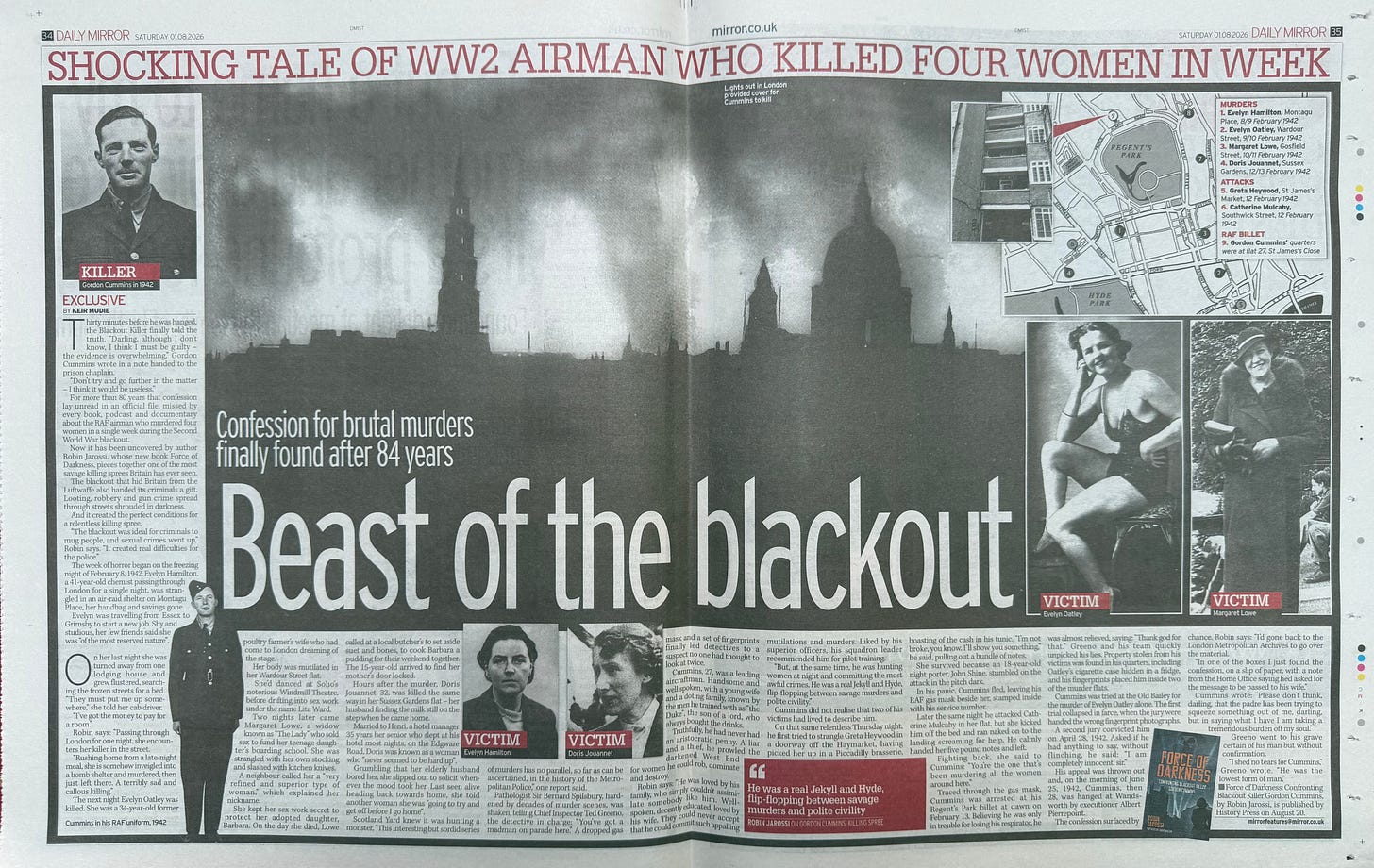 Daily Mirror feature about Robin Jarossi's book Force of Darkness Daily Mirror feature about Robin Jarossi's book Force of Darkness