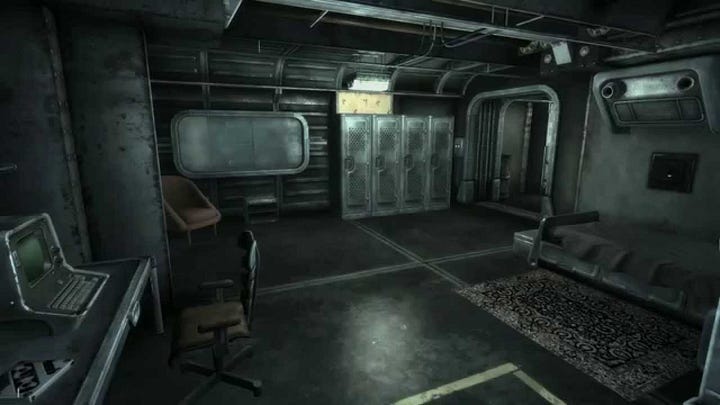 As imagens apresentam cenas do que é encontrado na Vault 101 (refúgio 101) no início do jogo Fallout 3. A ideia é reforçar a estética anos50-modernizado que está em todos os ambientes do jogo.