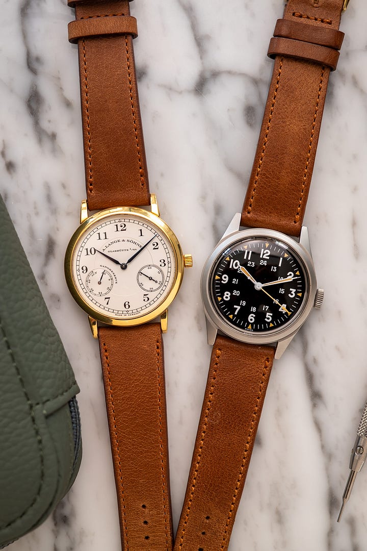vintage watch leather straps