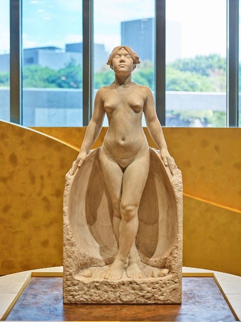 黃土水《甘露水》正面|來源:國立臺灣美術館典藏 黃土水《甘露水》正面|來源:國立臺灣美術館典藏