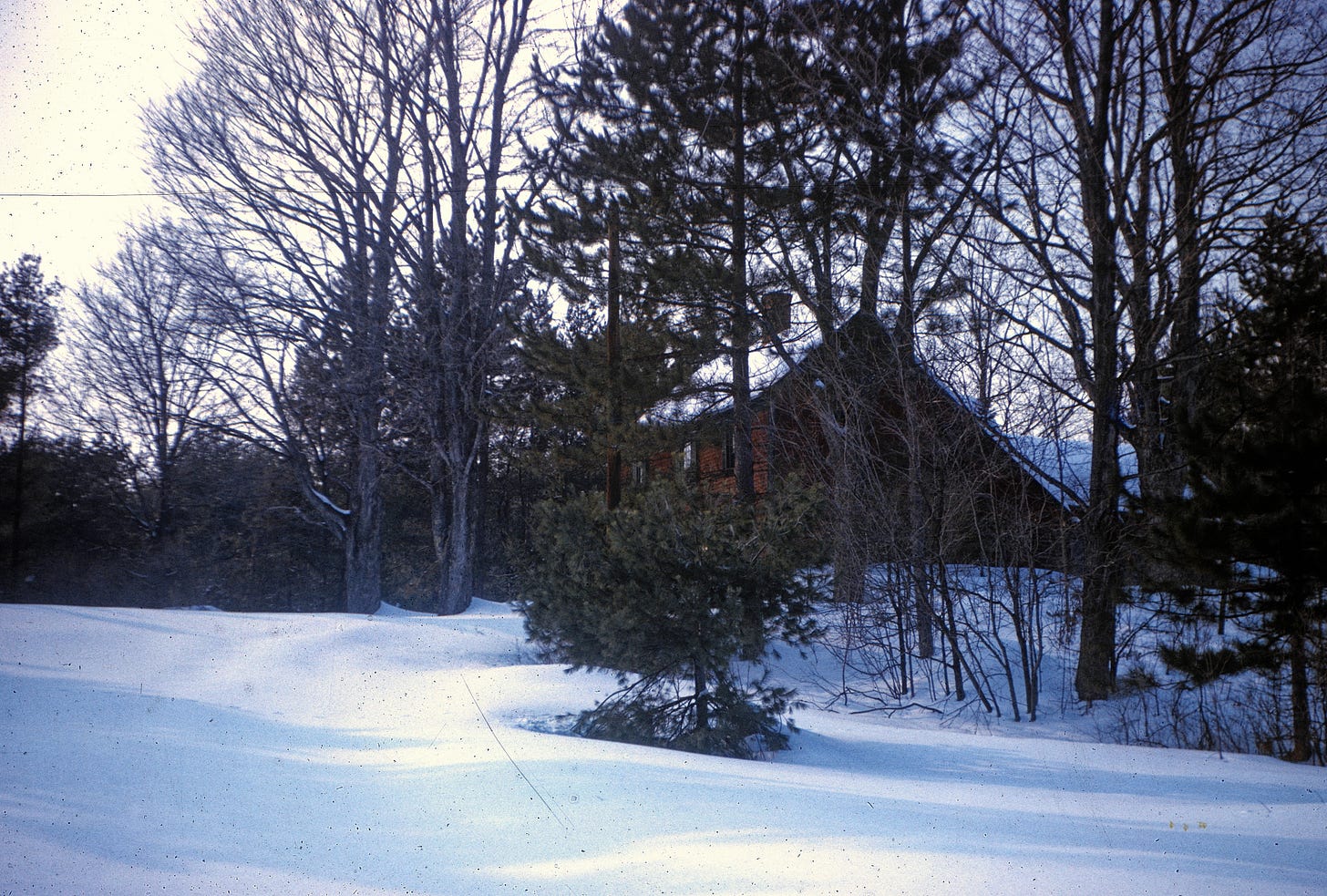 Farmhouse in winter