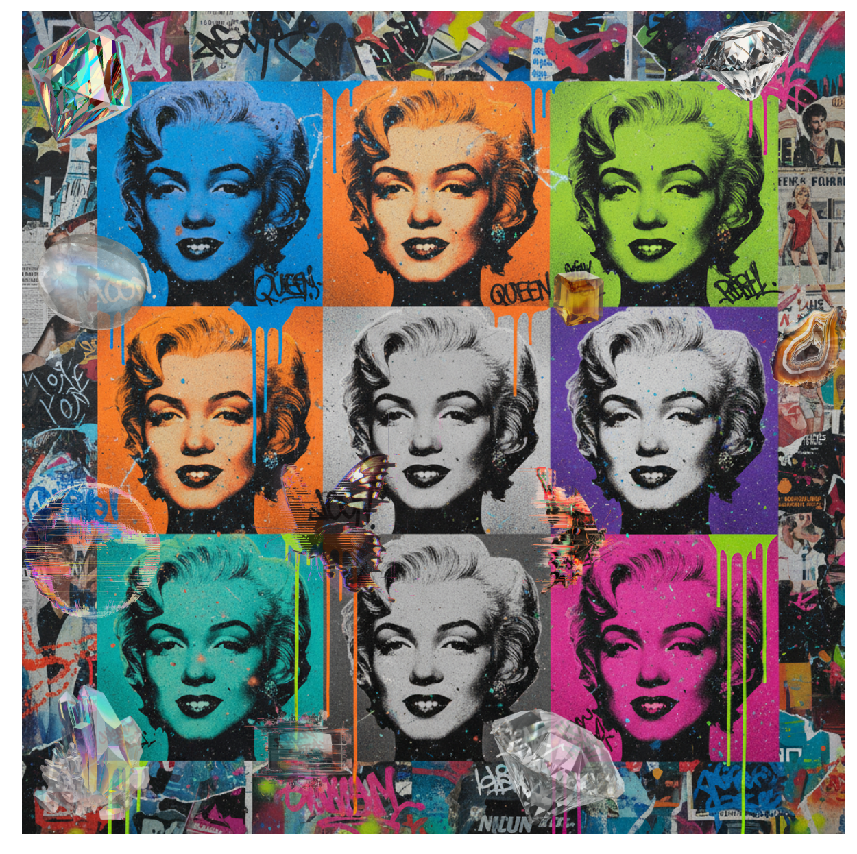 Neon diamond Marilyn
