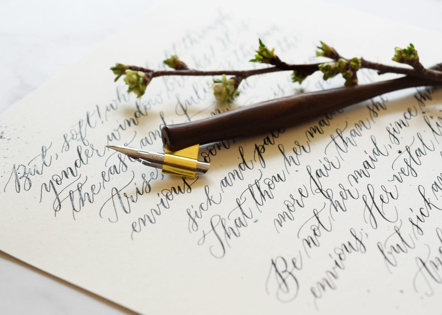 Shortcut Pointed Pen Calligraphy Passage Tutorial – The Postman's Knock