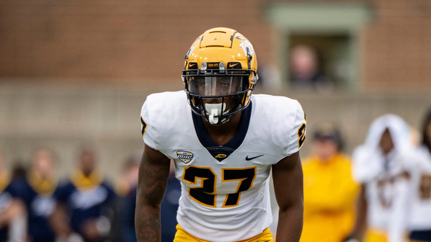 Toledo CB Quinyon Mitchell, a Senior Bowl practice standout, has a common  thread to Eagles' Nick Sirianni