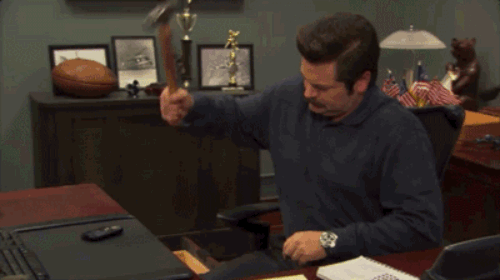 Ron Swanson GIF - Find &amp; Share on GIPHY | New year message, Phone gif,  Stages of play