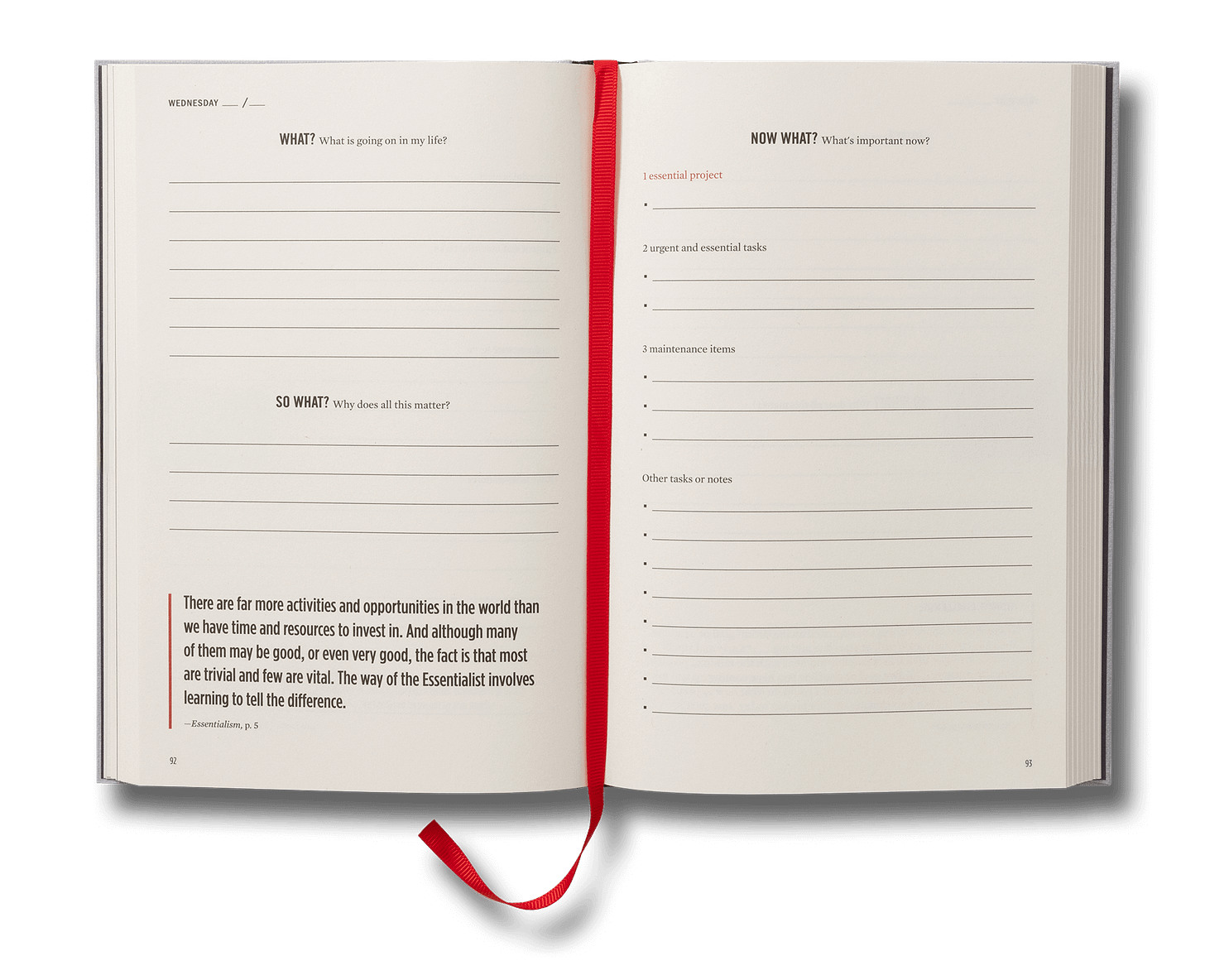 The Essentialism Planner Inside