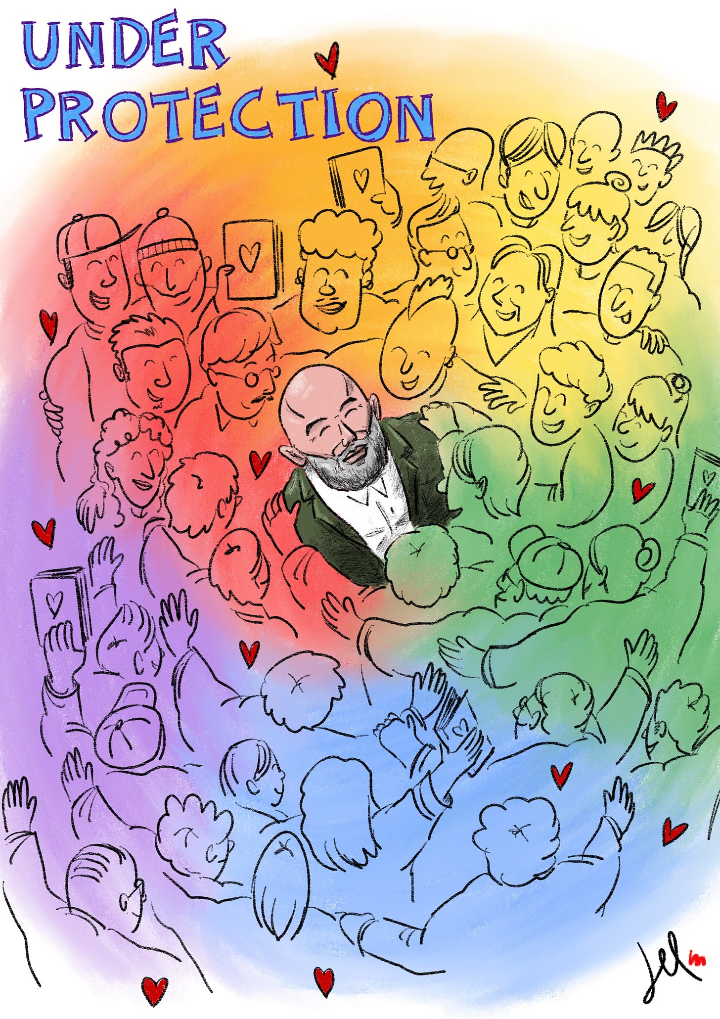 saviano surrounded by his readers